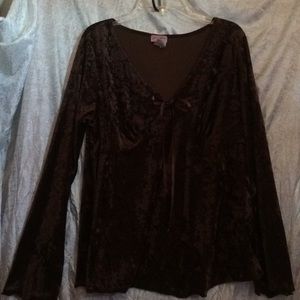Maternity Tunic Top Chocolate Brown Large